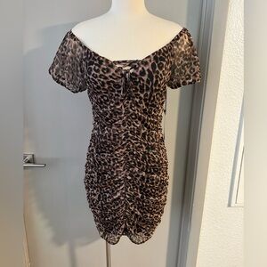 Fashion Nova Leopard Print Mini Dress